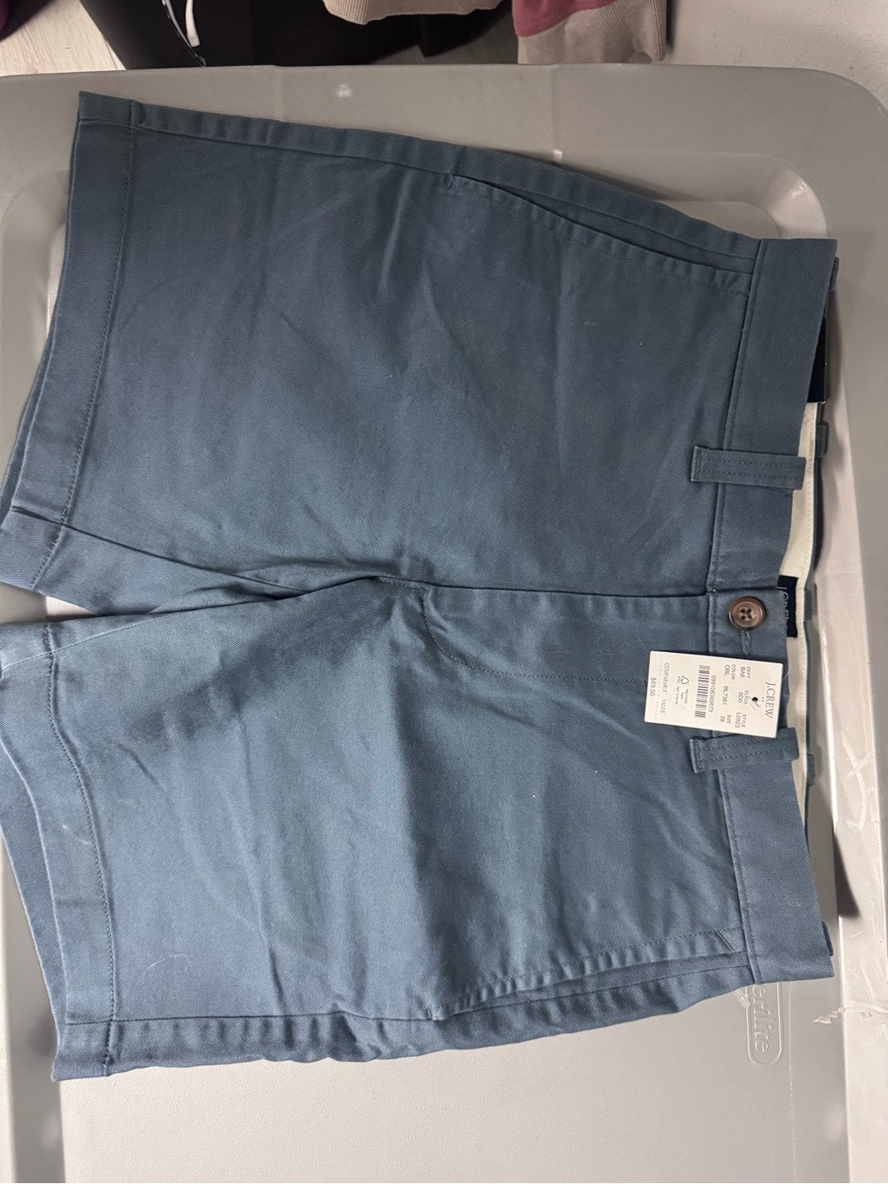 J.Crew 7” Flex Chino Shorts Mens 28 Blue Stretch NWT